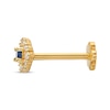Thumbnail Image 2 of Blue & White Cubic Zirconia Evil Eye Helix Stud 14K Yellow Gold - 18G 8MM