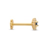 Thumbnail Image 3 of Blue & White Cubic Zirconia Evil Eye Helix Stud 14K Yellow Gold - 18G 8MM