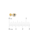 Thumbnail Image 4 of Blue & White Cubic Zirconia Evil Eye Helix Stud 14K Yellow Gold - 18G 8MM