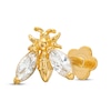 Thumbnail Image 1 of Marquise-Cut Cubic Zirconia Hornet Helix Stud 14K Yellow Gold - 18G 8MM