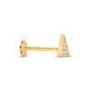 Thumbnail Image 3 of Cubic Zirconia Triangle Helix Stud 14K Yellow Gold - 18G 8MM