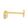 Thumbnail Image 2 of Cubic Zirconia Curved Helix Stud 14K Yellow Gold - 18G 8MM