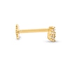 Thumbnail Image 3 of Cubic Zirconia Curved Helix Stud 14K Yellow Gold - 18G 8MM