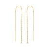 Thumbnail Image 1 of Dot-Dash Bead Chain Dangle Threader Earrings 14K Yellow Gold