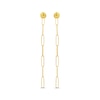 Thumbnail Image 2 of Paperclip Chain Dangle Earrings 14K Yellow Gold