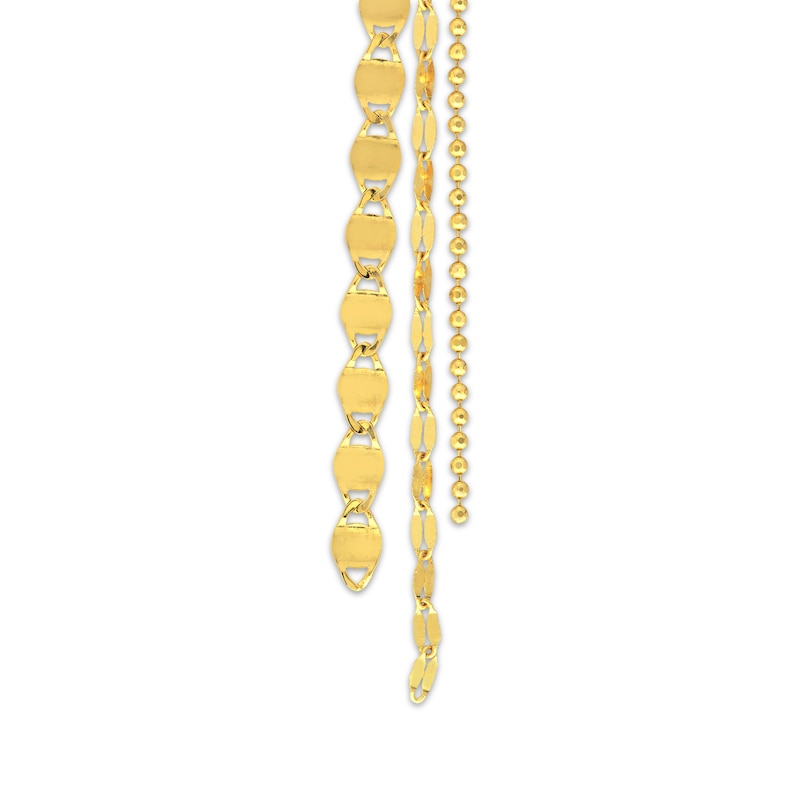 Main Image 2 of Multi-Chain Dangle Threader Earrings 14K Yellow Gold