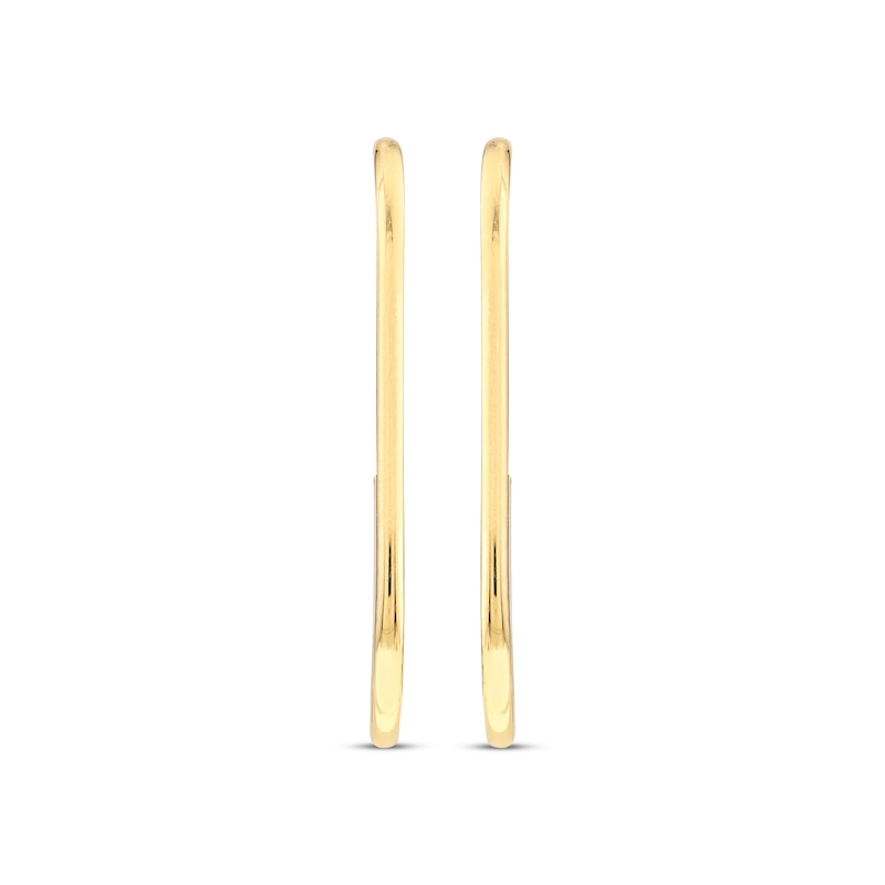 Main Image 2 of Paperclip Hoop Earring 14K Yellow Gold