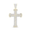 Thumbnail Image 1 of Men's Diamond Greek Key Cross Charm 2 ct tw 10K Yellow Gold
