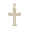 Thumbnail Image 4 of Men's Diamond Greek Key Cross Charm 2 ct tw 10K Yellow Gold