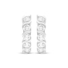 Thumbnail Image 2 of Diamond Swirl Huggie Hoop Earrings 1/4 ct tw 10K White Gold