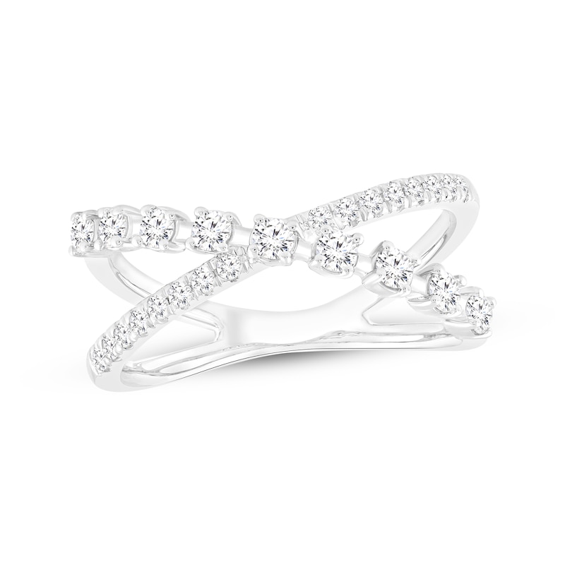 Main Image 1 of KAY Lab-Grown Diamonds Crossover Ring 1/2 ct tw 10K White Gold