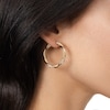 Thumbnail Image 2 of Reaura Twist Hoop Earrings Repurposed 14K Yellow Gold 31mm