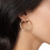 Thumbnail Image 3 of Reaura Twist Hoop Earrings Repurposed 14K Yellow Gold 31mm