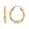 Thumbnail Image 1 of Reaura Twist Hoop Earrings Repurposed 14K Yellow Gold 21mm