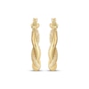 Thumbnail Image 1 of Reaura Twist Hoop Earrings Repurposed 14K Yellow Gold 21mm