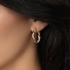 Thumbnail Image 2 of Reaura Twist Hoop Earrings Repurposed 14K Yellow Gold 21mm