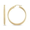 Thumbnail Image 1 of Reaura Two-Row Crossover Hoop Earrings Repurposed 14K Yellow Gold 32mm