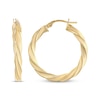 Thumbnail Image 1 of Reaura Twist Square Hoop Earrings Repurposed 14K Yellow Gold 26mm