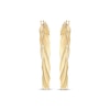Thumbnail Image 1 of Reaura Twist Square Hoop Earrings Repurposed 14K Yellow Gold 26mm