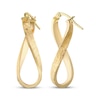 Thumbnail Image 0 of Reaura Textured Twist Hoop Earrings Repurposed 14K Yellow Gold 30mm