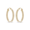Thumbnail Image 2 of Reaura Flat Tube Hoop Earrings Repurposed 14K Yellow Gold 32mm