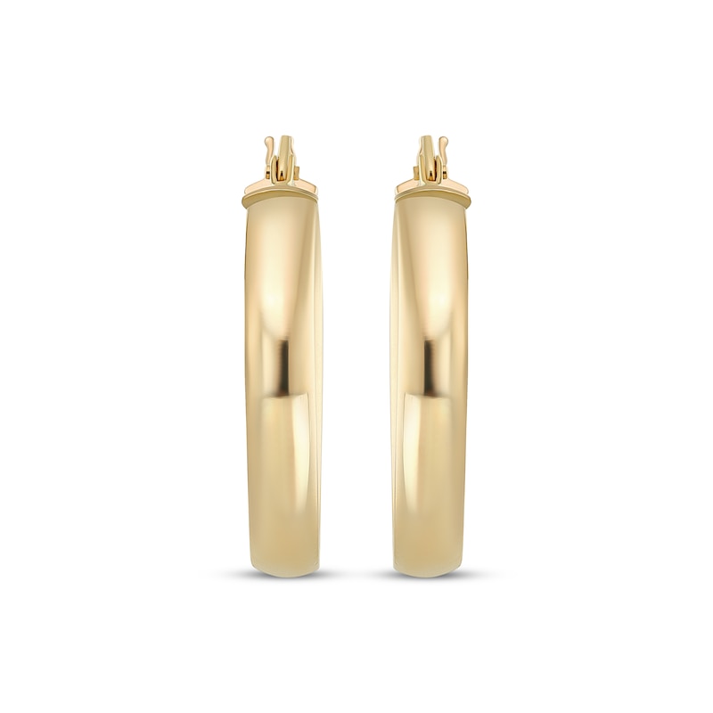 Main Image 2 of Reaura Domed Hoop Earrings Repurposed 14K Yellow Gold 23mm