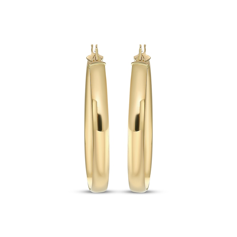 Main Image 2 of Reaura Domed Hoop Earrings Repurposed 14K Yellow Gold 33mm