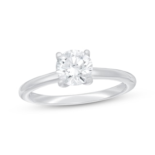 Now + Forever Lab-Grown Diamonds Round-Cut Solitaire Engagement Ring 1 ct tw 14K White Gold (F/SI2)