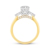 Thumbnail Image 3 of Memories Moments Magic Oval-Cut & Pear-Shaped Lab-Grown Diamond Three-Stone Engagement Ring 2 ct tw 14K Yellow Gold