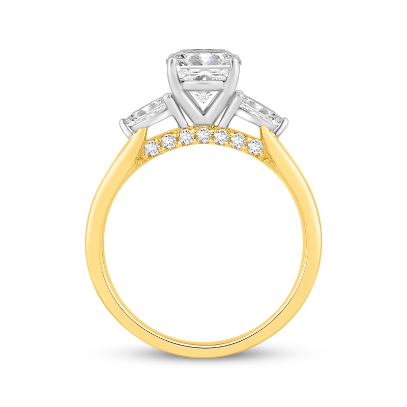 Memories Moments Magic Oval-Cut & Pear-Shaped Diamond Three-Stone Engagement Ring 2 ct tw 14K Yellow Gold