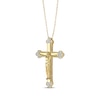 Thumbnail Image 2 of Diamond Crucifix Necklace 1/10 ct tw 14K Yellow Gold 18&quot;