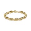 Thumbnail Image 1 of 7.3mm Rope Chain Bracelet Hollow 10K Yellow Gold 8&quot;