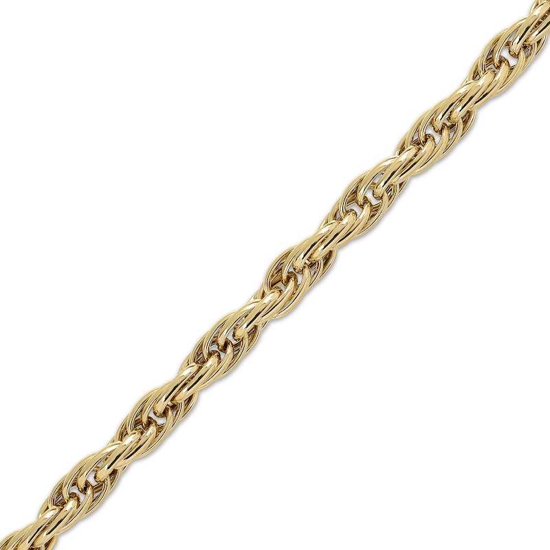 Hollow Rope Chain Bracelet 10K Yellow Gold 8"