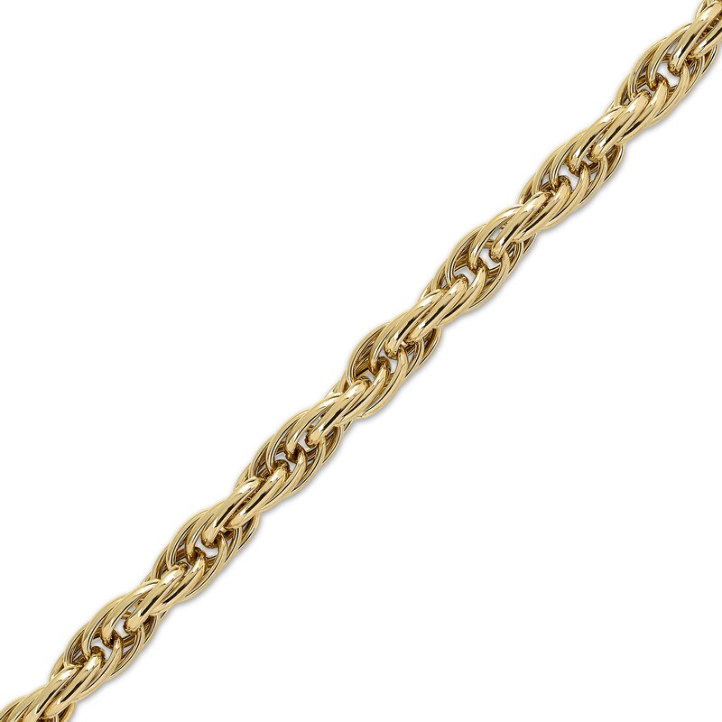 Main Image 3 of 7.3mm Rope Chain Bracelet Hollow 10K Yellow Gold 8&quot;