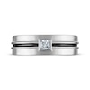 Thumbnail Image 3 of Now + Forever Men's Square-Cut Diamond Solitaire Wedding Band 1/4 ct tw 10K White Gold (I/I2)