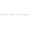 Thumbnail Image 2 of Cultured Pearl & Diamond Station Bracelet 1/15 ct tw 10K Yellow Gold 7.25&quot;
