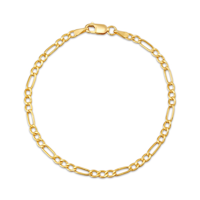 Main Image 1 of Children's Figaro Chain Bracelet 2.65mm Hollow 14K Yellow Gold 6"