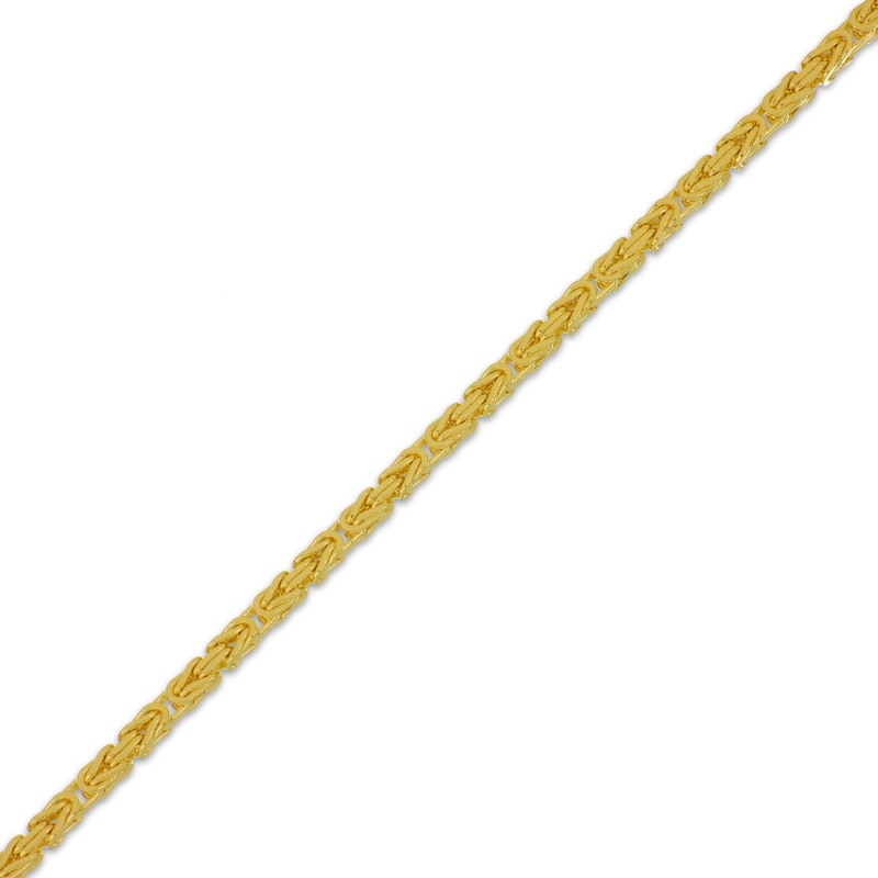 Main Image 2 of Byzantine Chain Necklace 2.5mm Solid 14K Yellow Gold 22&quot;