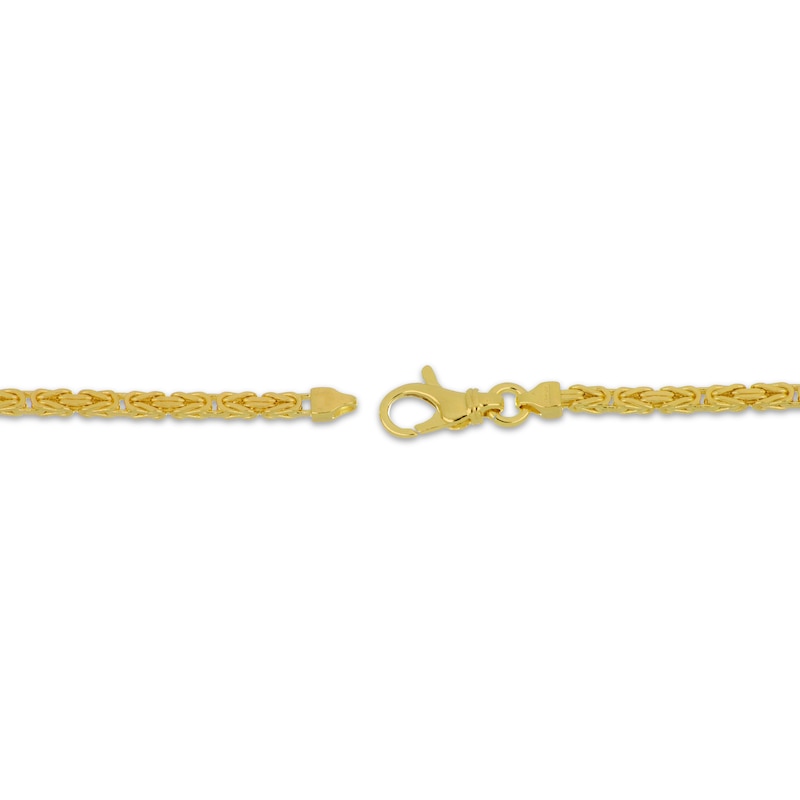 Main Image 3 of Byzantine Chain Necklace 2.5mm Solid 14K Yellow Gold 22&quot;