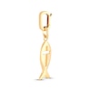 Thumbnail Image 2 of Charmed Memories Ichthus Cross Cutout Charm 10K Yellow Gold