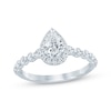 Thumbnail Image 1 of Now + Forever Pear-Shaped Diamond Halo Engagement Ring 1 ct tw 14K White Gold