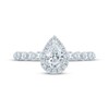 Thumbnail Image 3 of Now + Forever Pear-Shaped Diamond Halo Engagement Ring 1 ct tw 14K White Gold