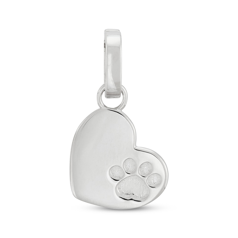 Paw Print Heart Charm Sterling Silver Paw Print Heart Charm Sterling Silver