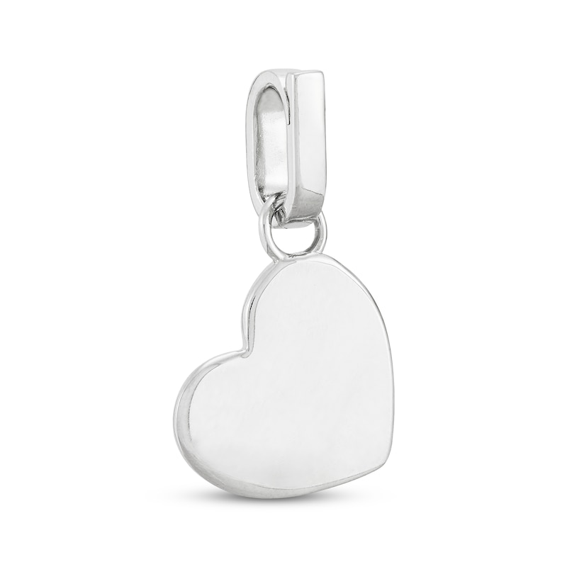 Main Image 4 of Charmed Memories Dog Paw Print in Heart Charm Sterling Silver
