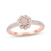 Thumbnail Image 1 of Multi-Diamond Sunflower Promise Ring 1/6 ct tw 10K Rose Gold