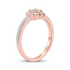 Thumbnail Image 2 of Multi-Diamond Sunflower Promise Ring 1/6 ct tw 10K Rose Gold