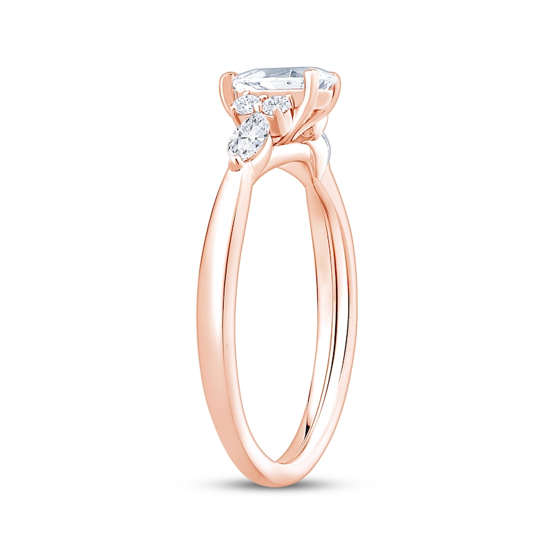 Main Image 2 of Now + Forever Lab-Grown Diamonds Pear-Shaped Engagement Ring 3/4 ct tw 14K Rose Gold