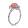 Thumbnail Image 2 of Pink Lab-Created Opal & White Lab-Created Sapphire Heart Ring Sterling Silver