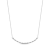 Thumbnail Image 3 of Baguette & Round-Cut Diamond Smile Necklace 1/6 ct tw 10K White Gold 18&quot;