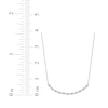 Thumbnail Image 7 of Baguette & Round-Cut Diamond Smile Necklace 1/6 ct tw 10K White Gold 18&quot;